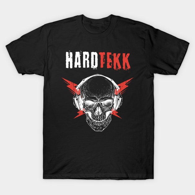 HardTek Skull Tekno 23 T-Shirt by T-Shirt Dealer